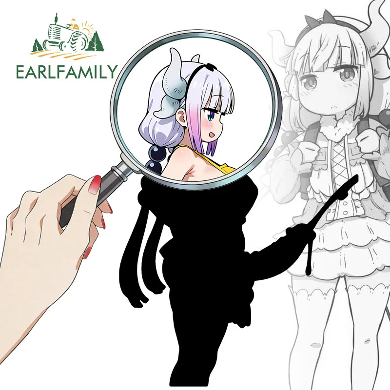 EARLFAMILY Kanna Kamui Futanari Car Stickers Anime Character Bumper Trunk Decal