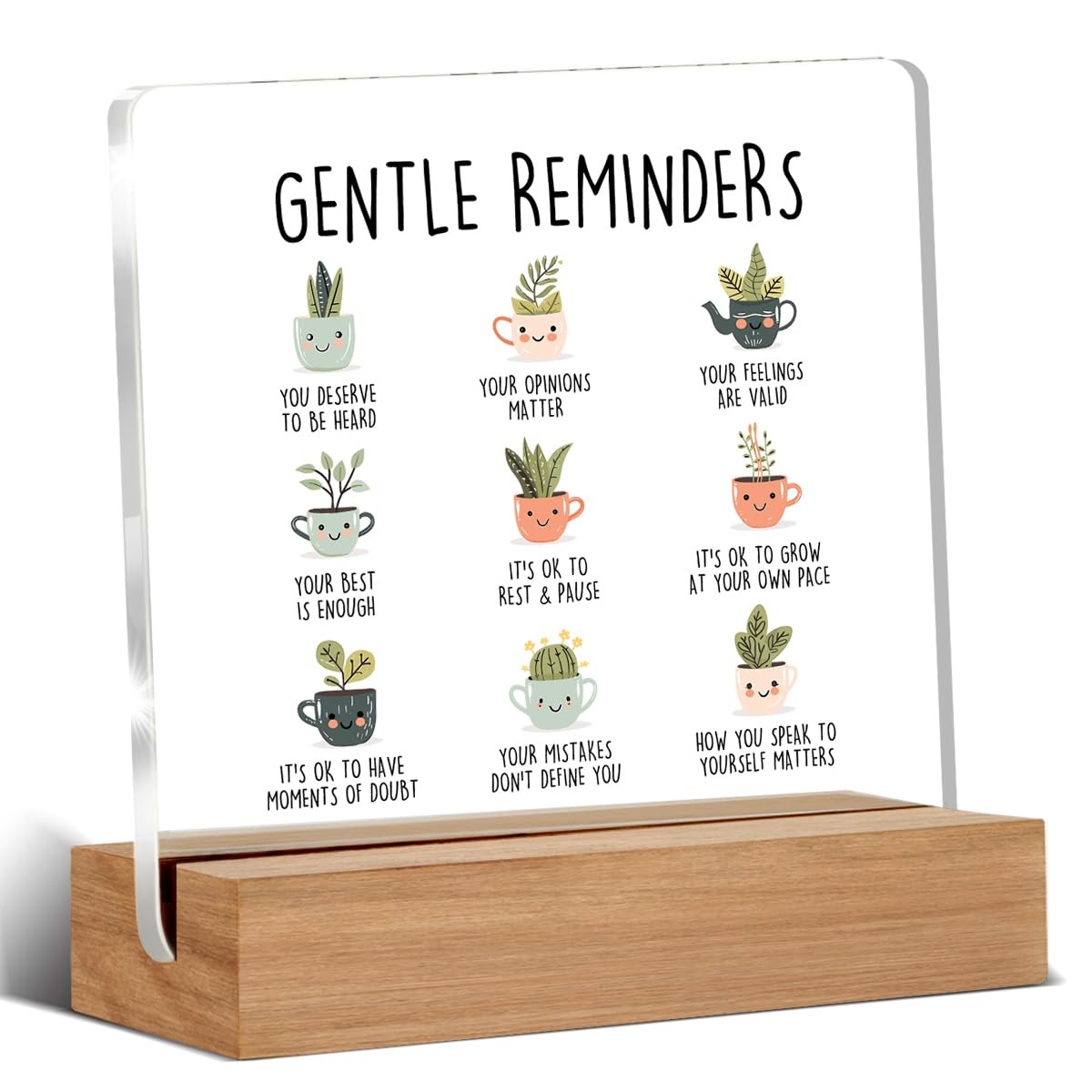 Inspirational Mental Health Gifts for Women Men, 4 x 4 inches, Multicolour