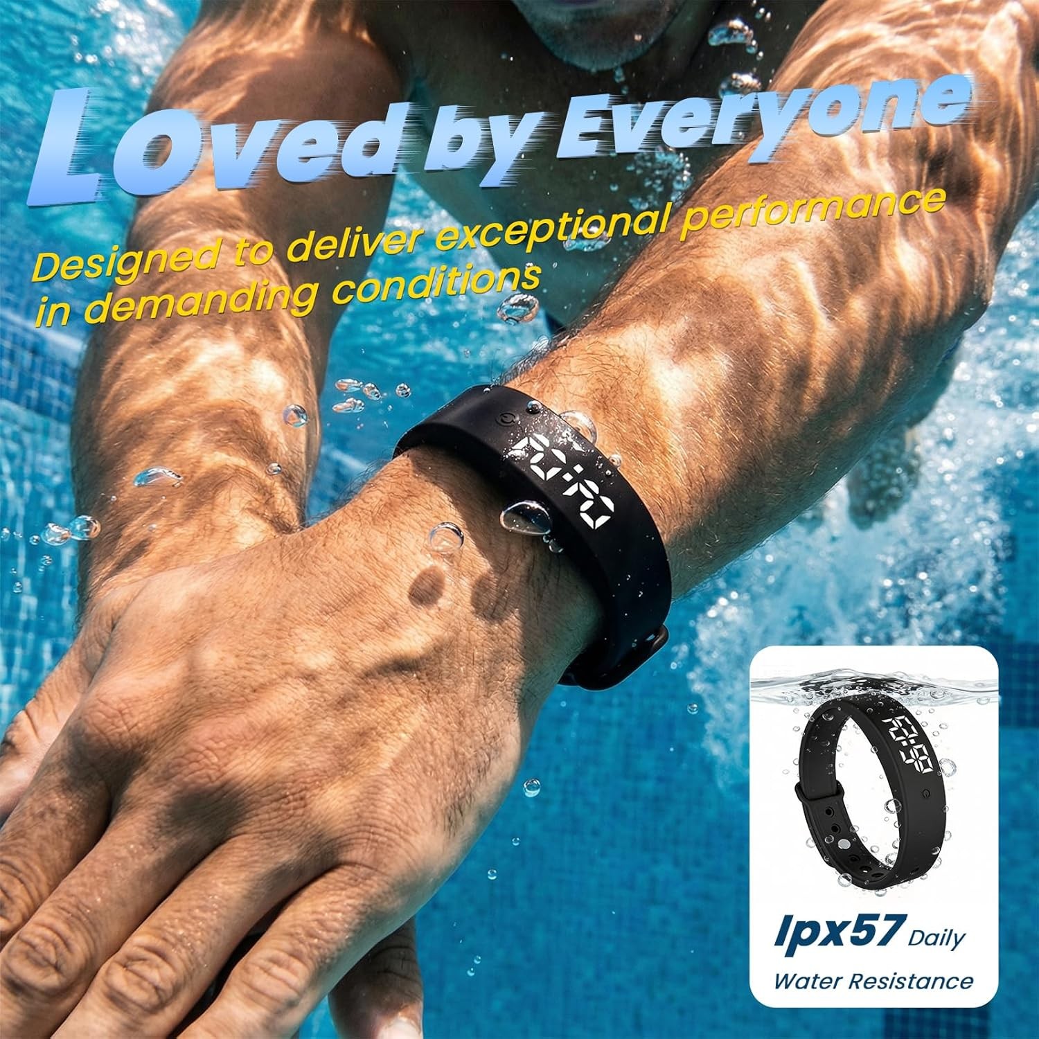 Vibrating Alarm Wristband Heavy Sleepers Adults Wrist Band Shock Clock Watch