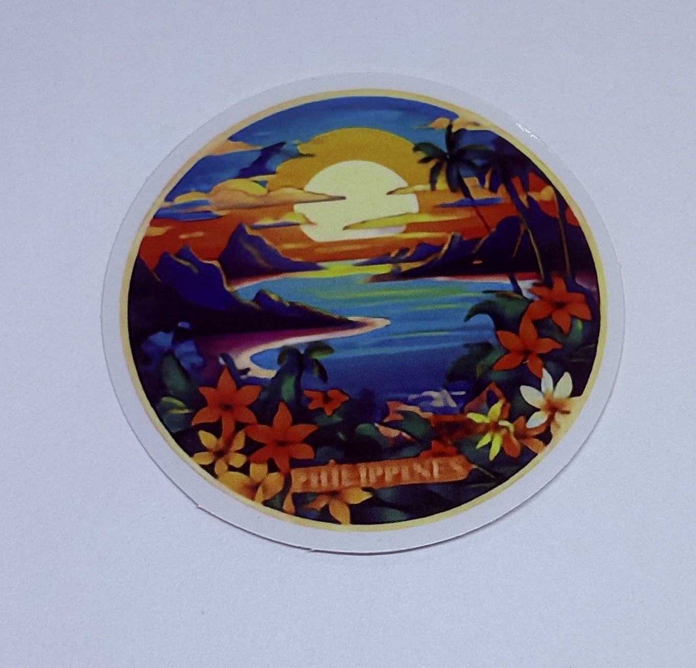 Philippines Beach Sticker Travel City Tour Art Decal Vinyl Souvenir Round Tc6