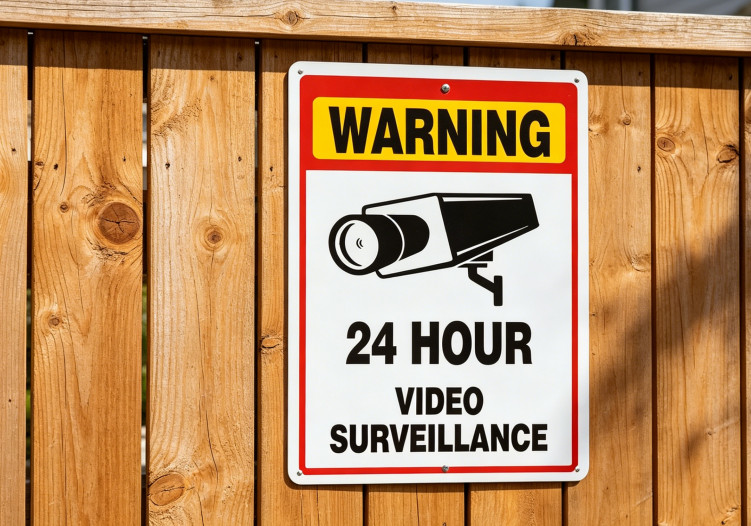 24hr Video Surveillance Warning Sign For Shop Office Factory Apartment Perimeter
