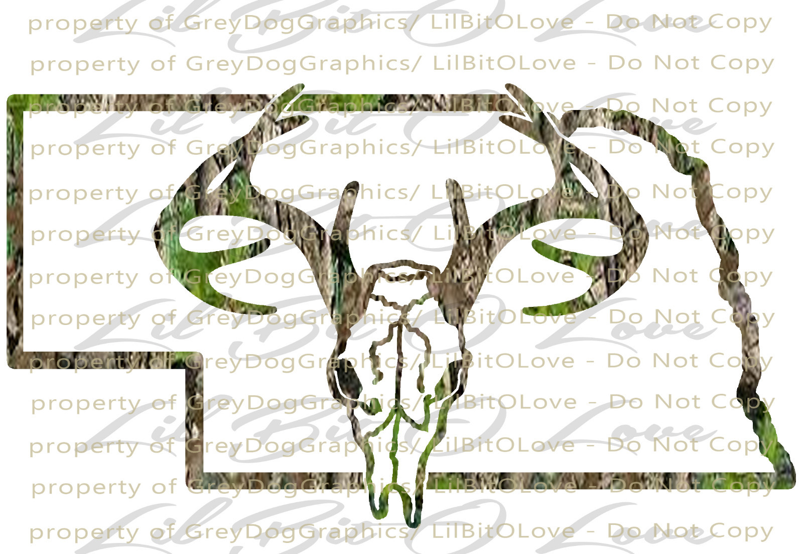 Camouflage Camo Nebraska Buck Skull Deer Hunting Vinyl Decal Hunt Sticker