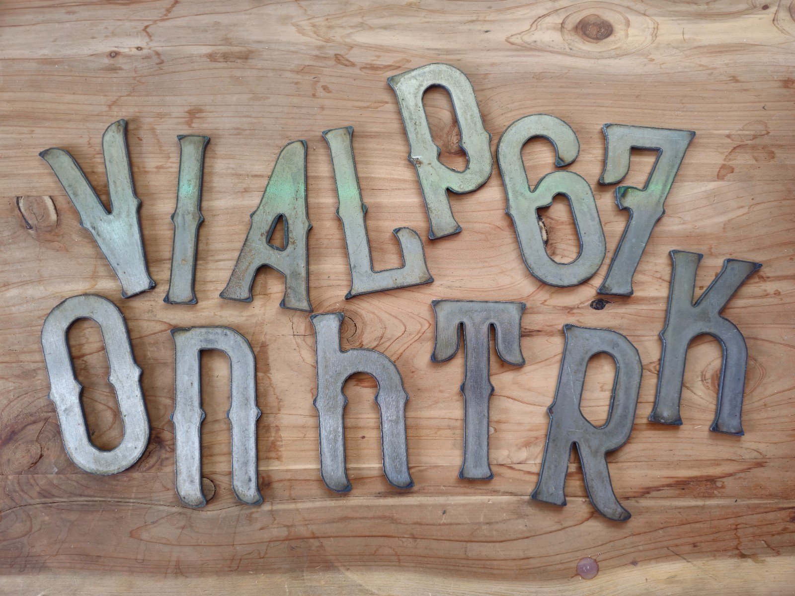 4in A-Z Metal Letters & 0-9 Numbers | 12ga Steel | Rustic Vintage | Free Ship