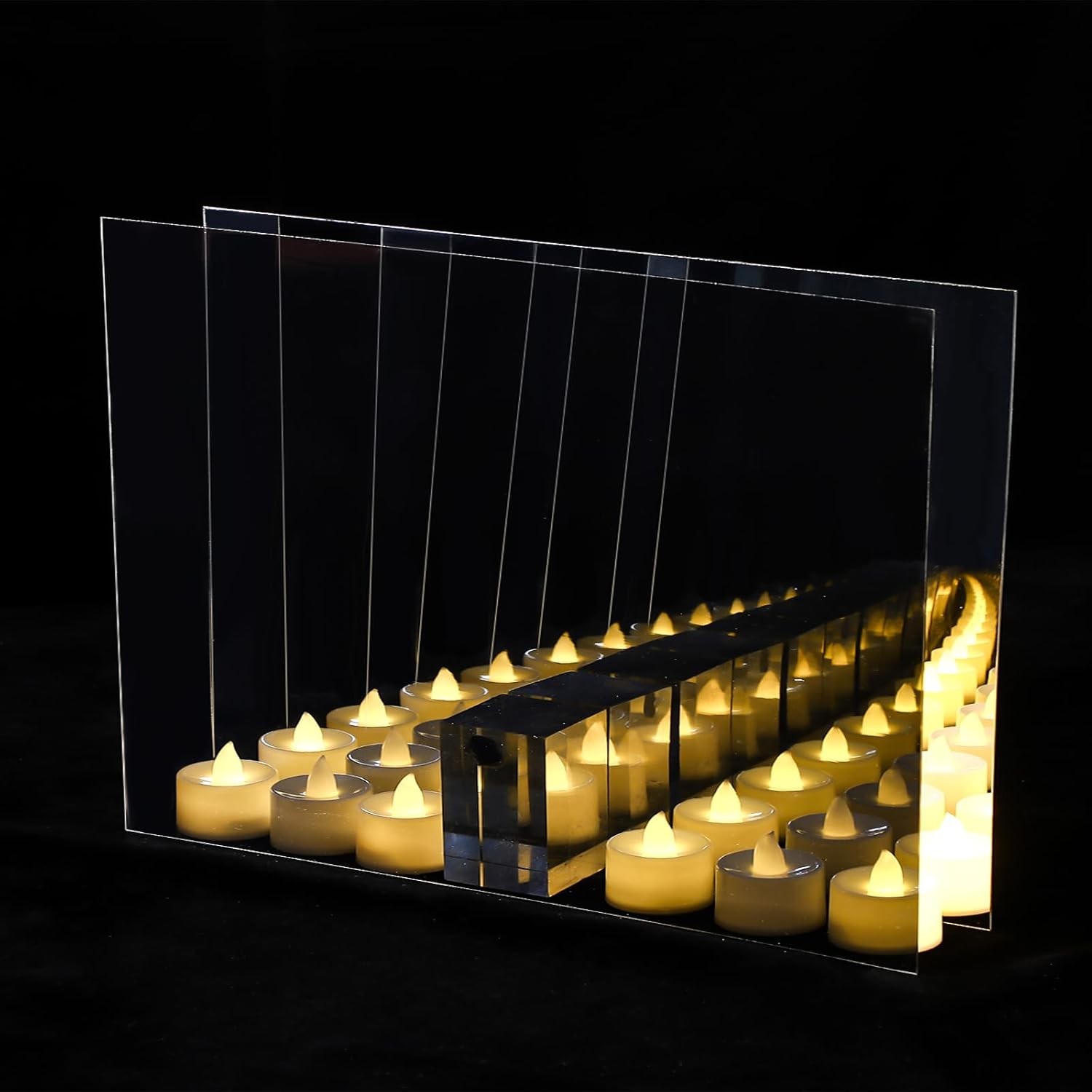 3 Pcs Two Way Mirror Glass, 18x24x0.04 Inch Acrylic Infinity See