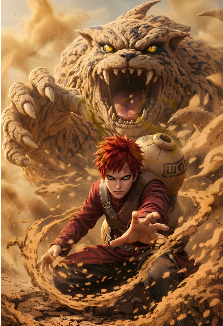 NARUTO Gaara-Jinchuriki S poster print 13”x19” home decor glossy paper #3