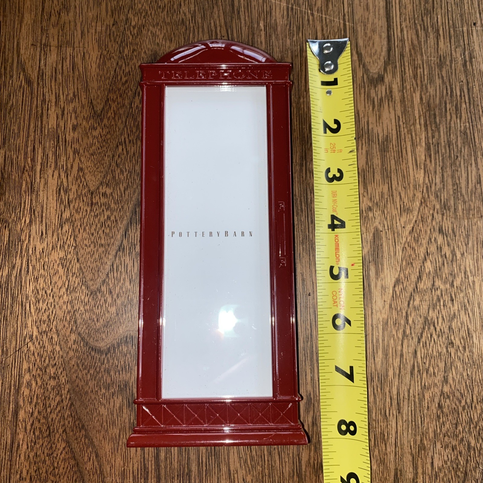 Pottery Barn Telephone Booth Red Picture Frame 8”x 3” London England New No Box