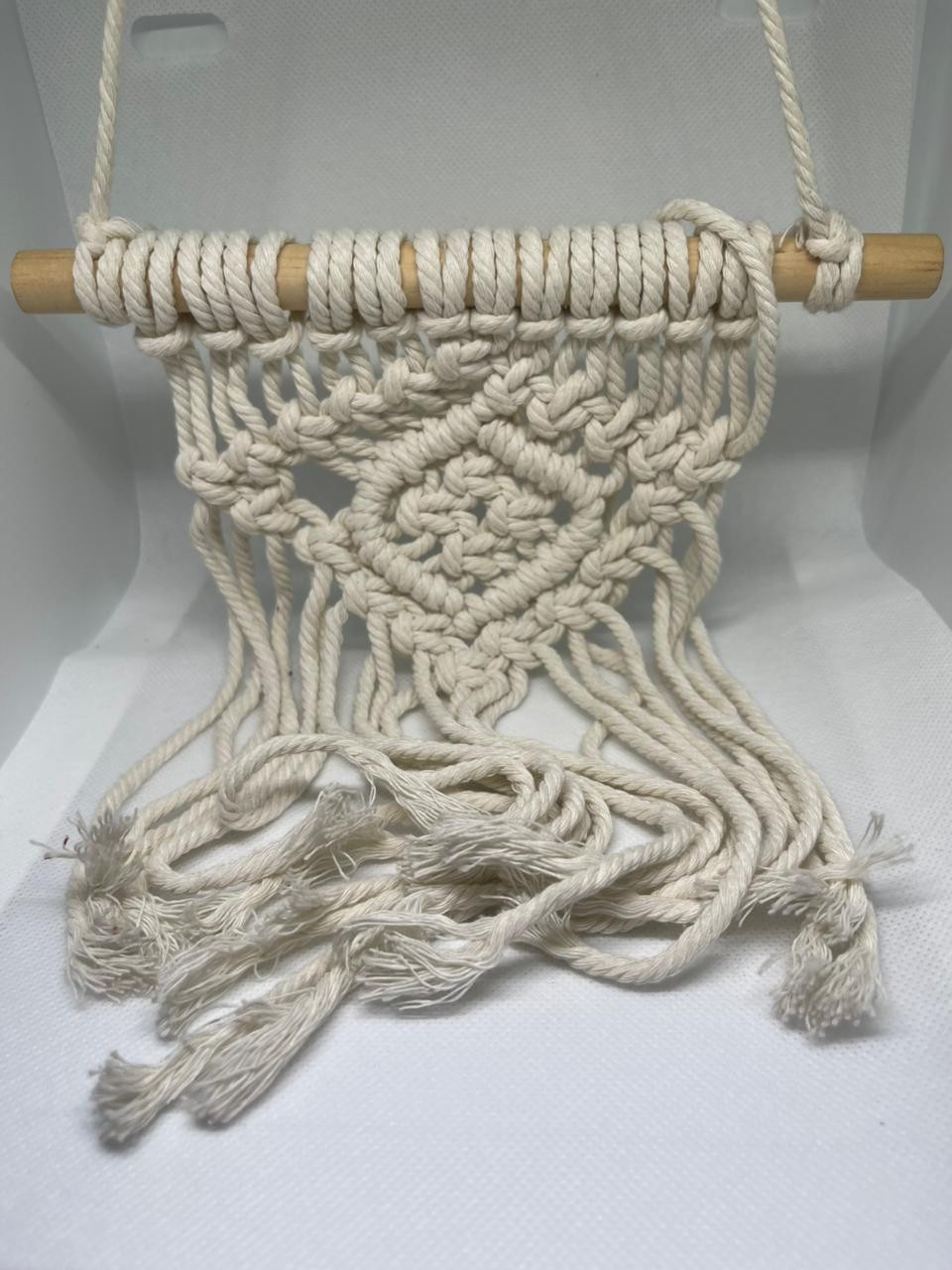 Handmade Macrame Wall Hanging – Boho Woven Tapestry Decor – Natural Cotton Rope