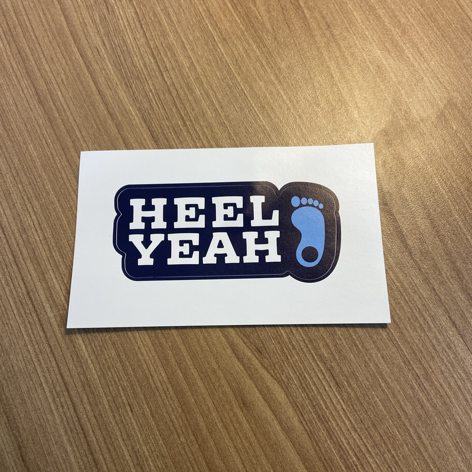 Chapel Hill University Of North Carolina White Heel Yeah TarHeels Bumper Sticker