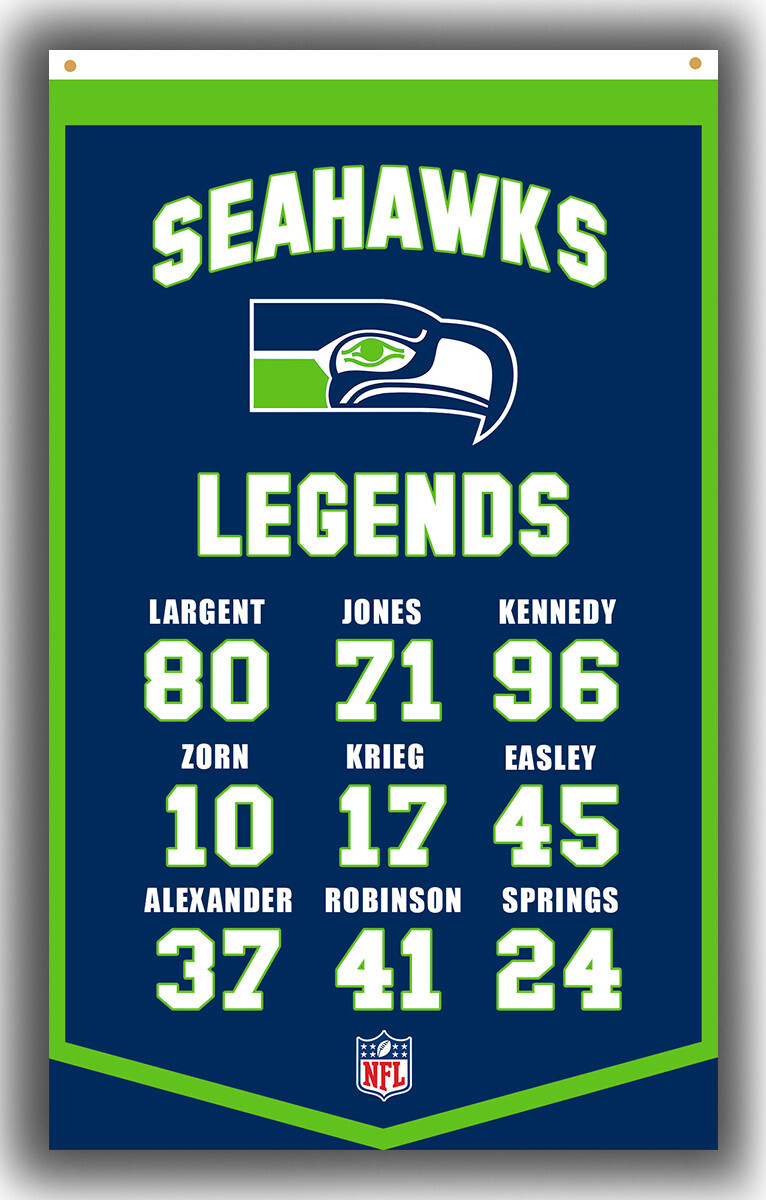 Custom Flag Football Team Memorable Flag 90x150cm 3x5ft Seahawks Legends Banner