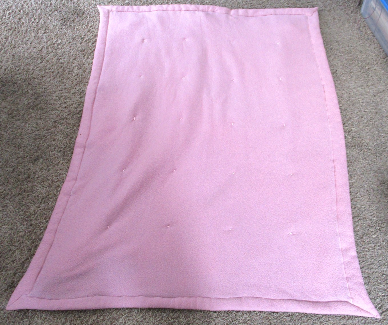 DENIM JEAN QUILT POCKET BABY BLANKET JOHN DEERE PINK CAMO 41″ X 52″ PATCHWORK