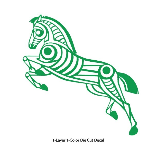 Animals – Iron Stallion Galloping Horse Mustang Decal 6Yrs Outdoor Vinyl Sticker