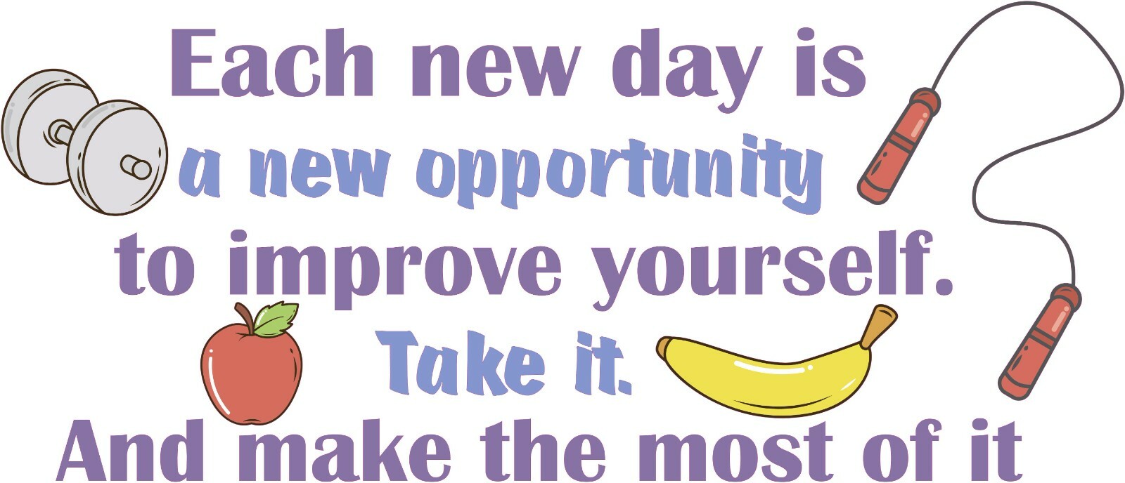 Healthy Living Art Decor Fitness Quote Design Vinyl Home Wall Decal Sticker 9×20