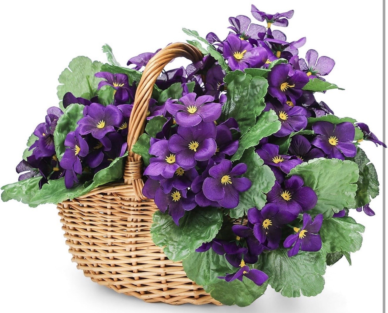 9In. African Violet Artificial Plant Set of 10