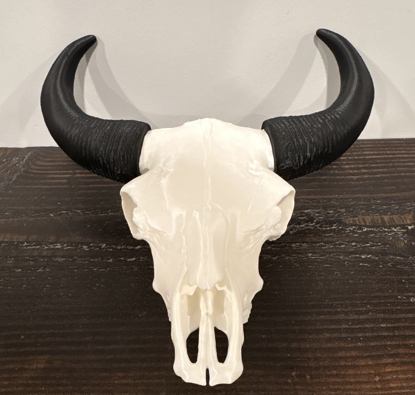 Bison Skull Wall Mounted Sculpture, Animal Decor 15 in 3d print