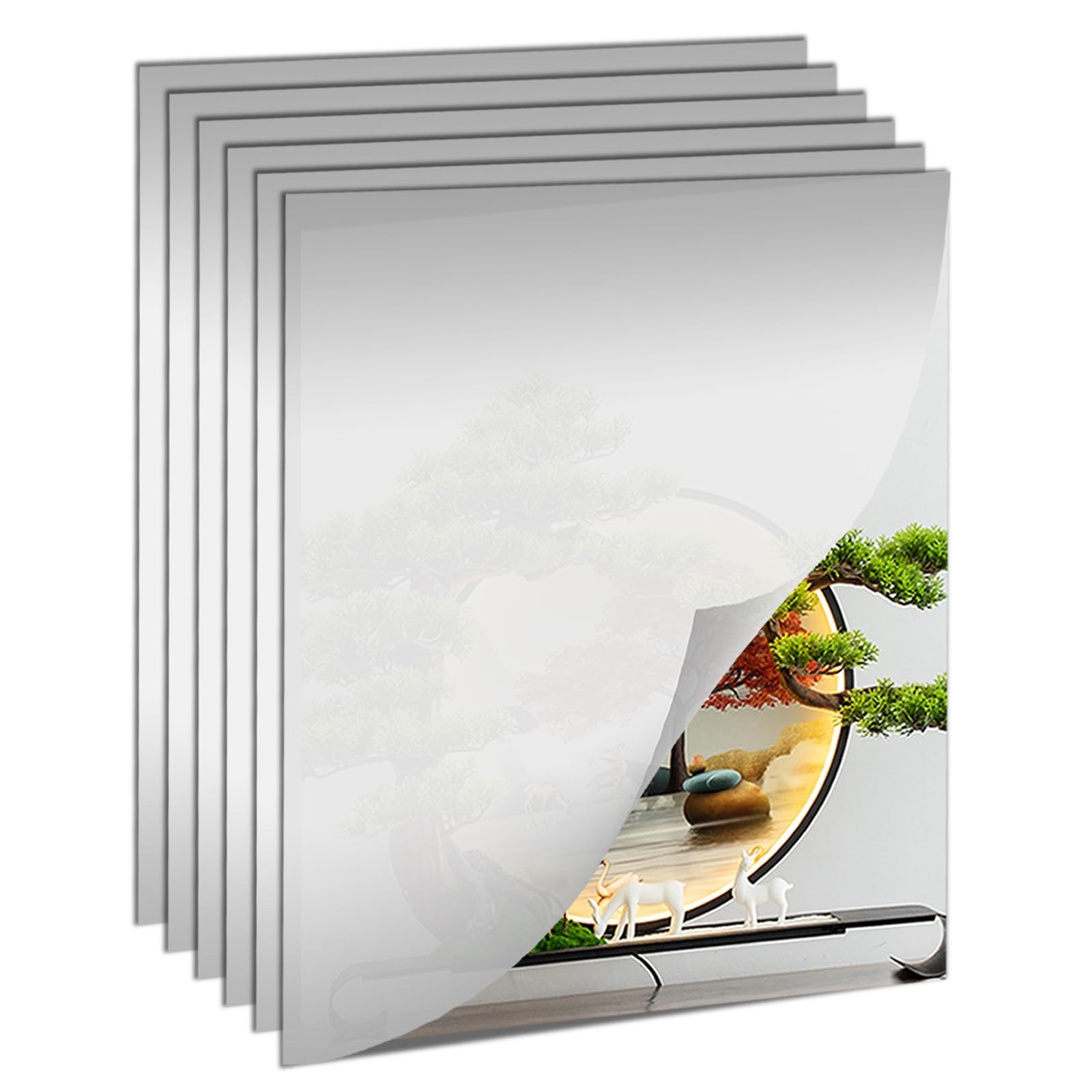 6PCS Wall Mirror Tiles, Upgrade Shatterproof Self-Adhesive Full Length Mirror…