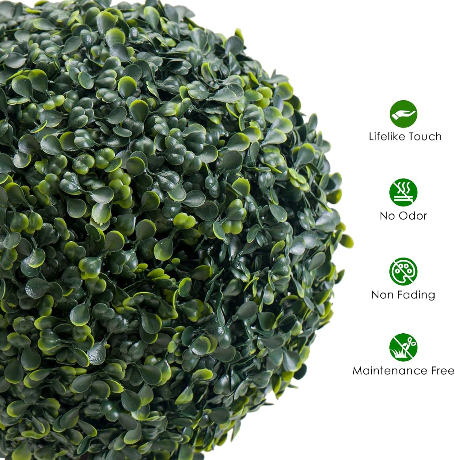 35/45 in Artificial Milan Ball Tree Indoor Outdoor Faux Topiary No Watering