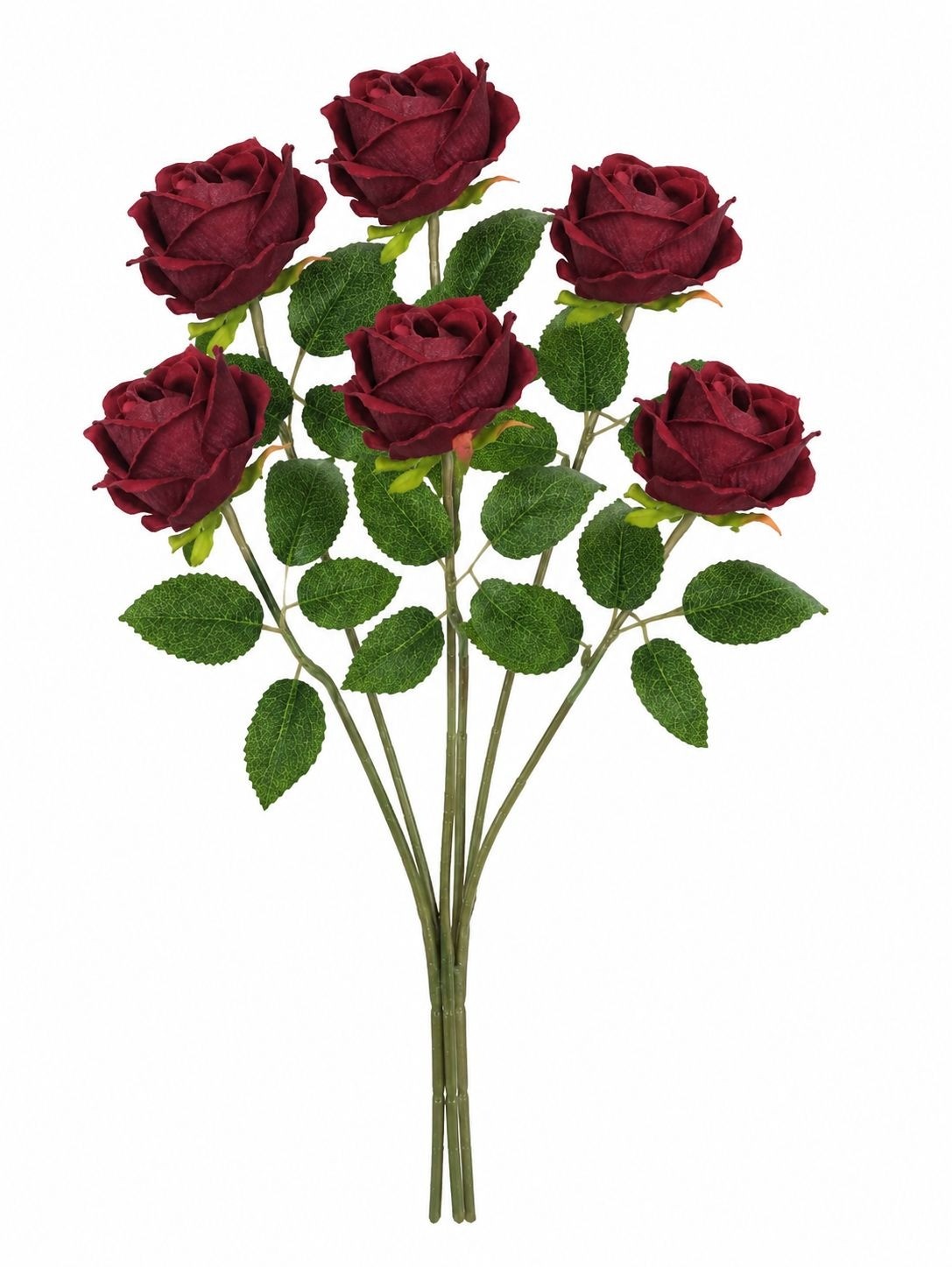 Burgundy Velvet Rose Stems Faux Roses Artificial Flowers Dark Red Roses Gothic D