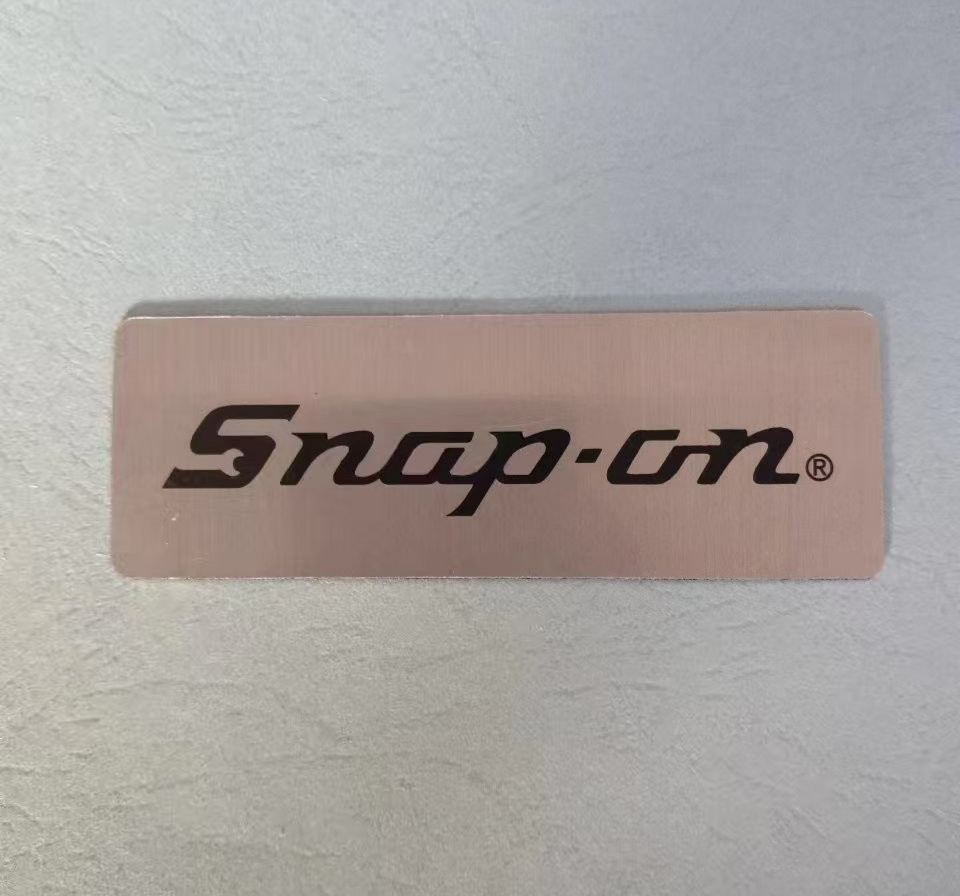 4 inch SNAP-ON TOOLBOX LOGO Vise Badges Aluminum Emblem Adhesive Decal Sticker