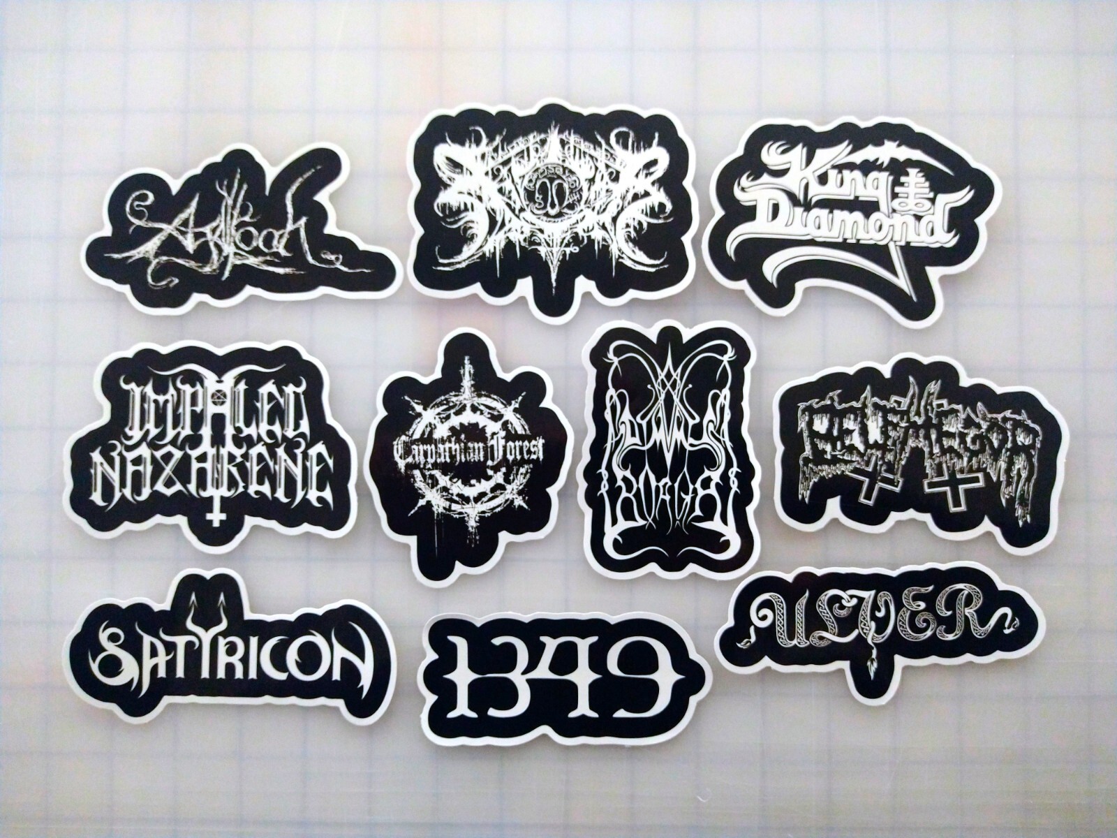 Black Metal Vinyl Sticker Lot (10 Stickers) SET 2 cvlt gothic death punk heavy