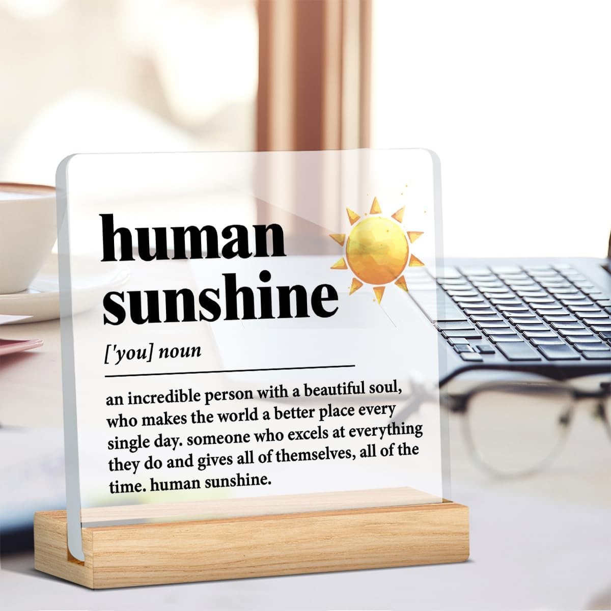 Human Sunshine Motivational Gift for Women Men, Employee Appreciation, Coworker