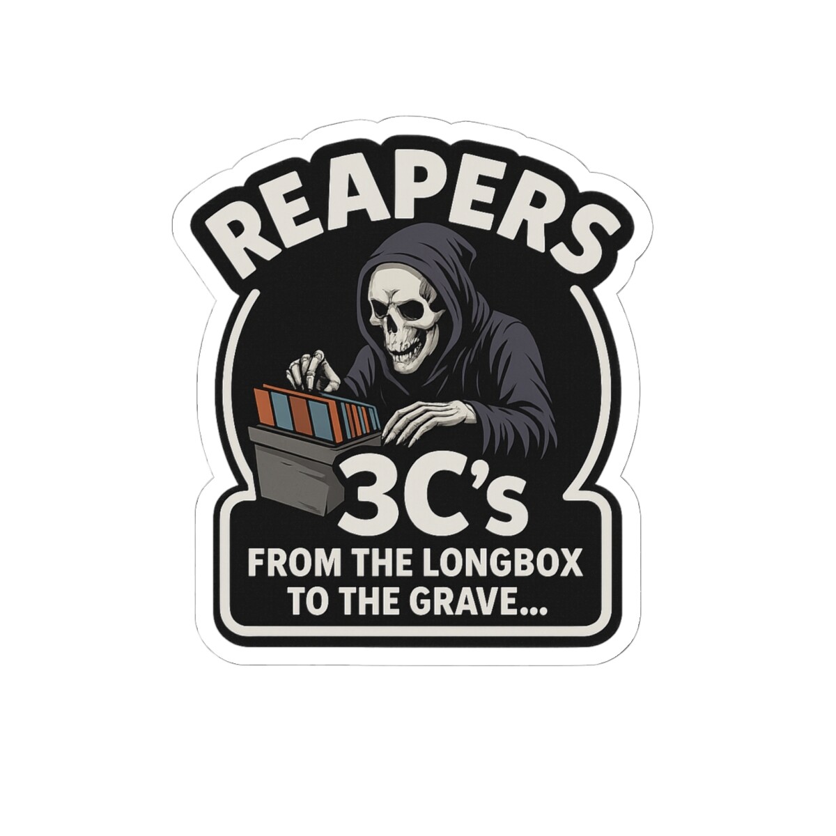 Reapers 3C’s Longbox Sticker – Grim Reaper Decal | Veteran Owned