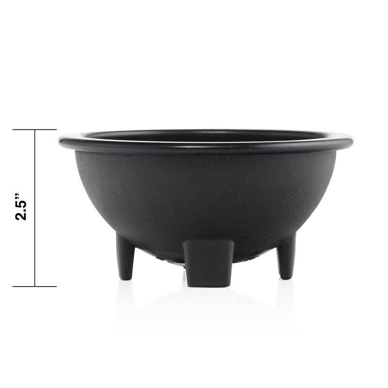 6 Pack BPA Free 10oz Black Salsa Dishes Dips Appetizers Indoor Outdoor Use