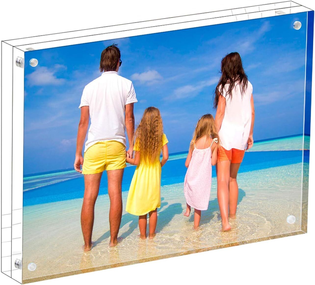 Transparent Acrylic Photo Double-Sided-Clear Picture Frame-Magnetic Photo