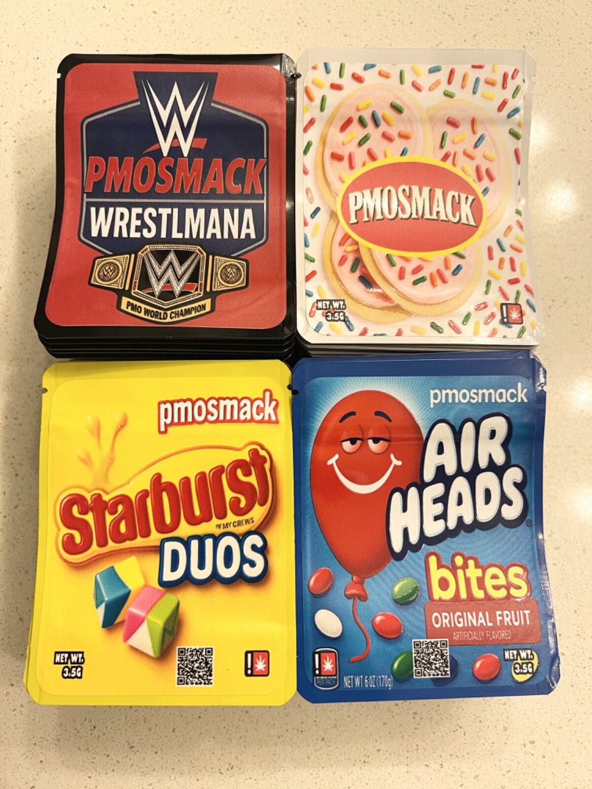 Custom Mylar Bag UV Printed Labels/Sticker (3.5G, 7G, Ib) Send Us Your Design