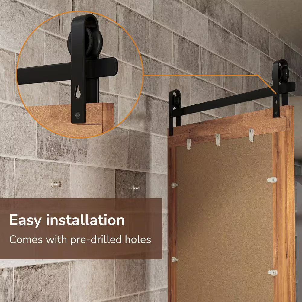 45 In. W X 30 In. H Rectangular Barn Door Brown Mirrors Wood Framed Mirror Farmh