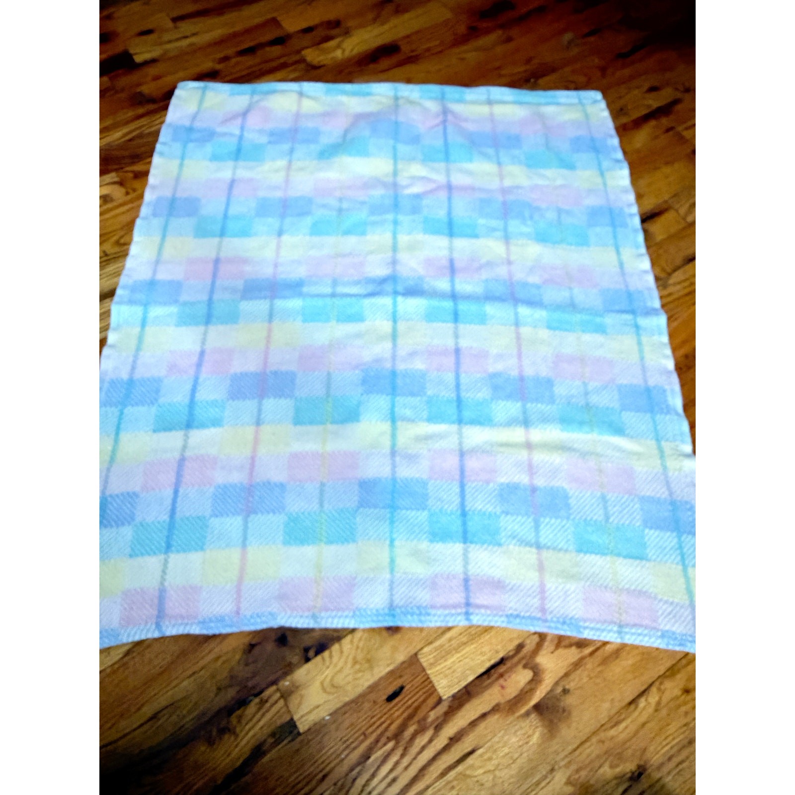 Pastel Colorblock Vintage Baby Blanket