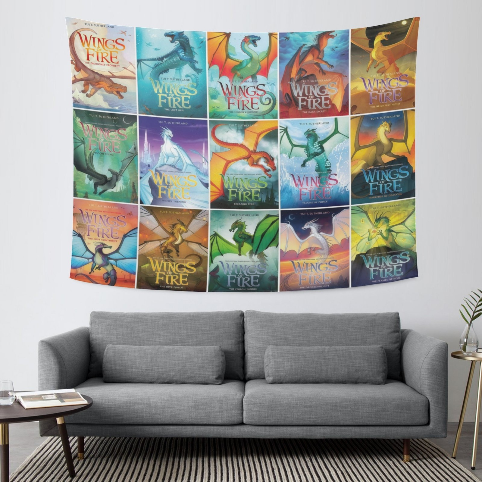 Wings of Fire Tapestry Wall Hanging for Bedroom Girls Wall Decoration