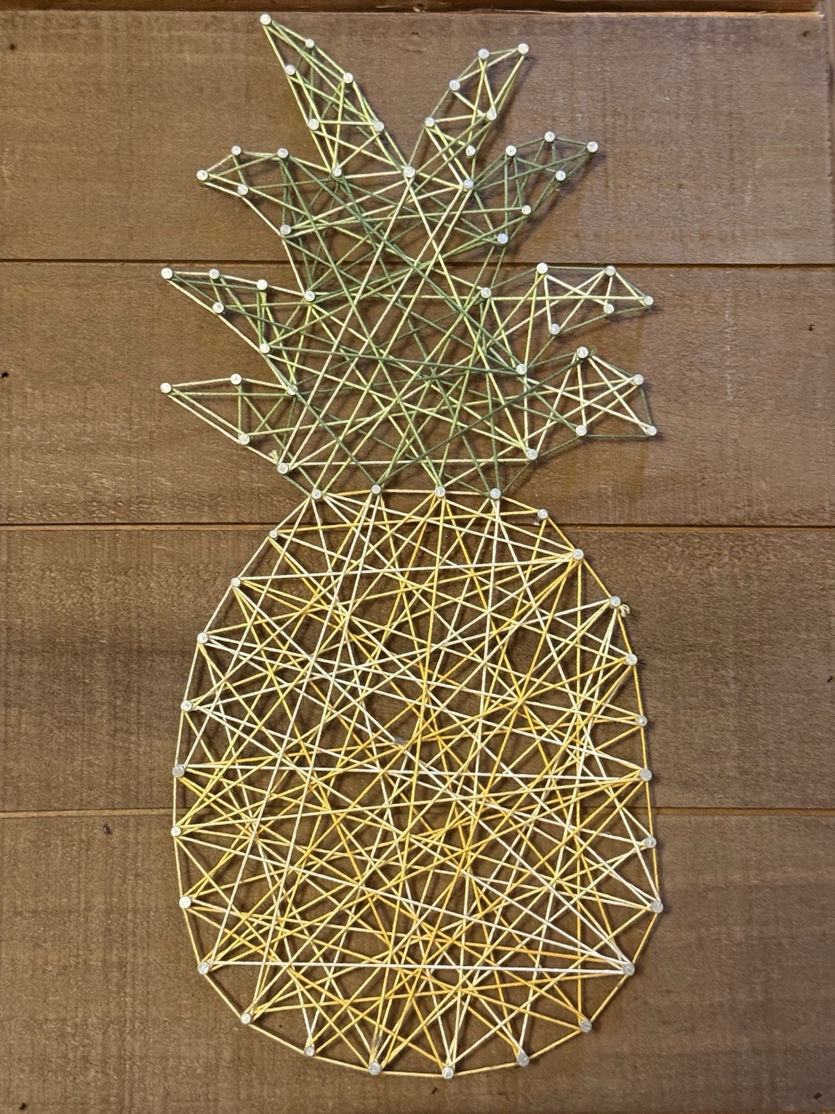 Design by Kathy“Today Is A Good Day”Pineapple StringArt Box Sign On Wooden Plank