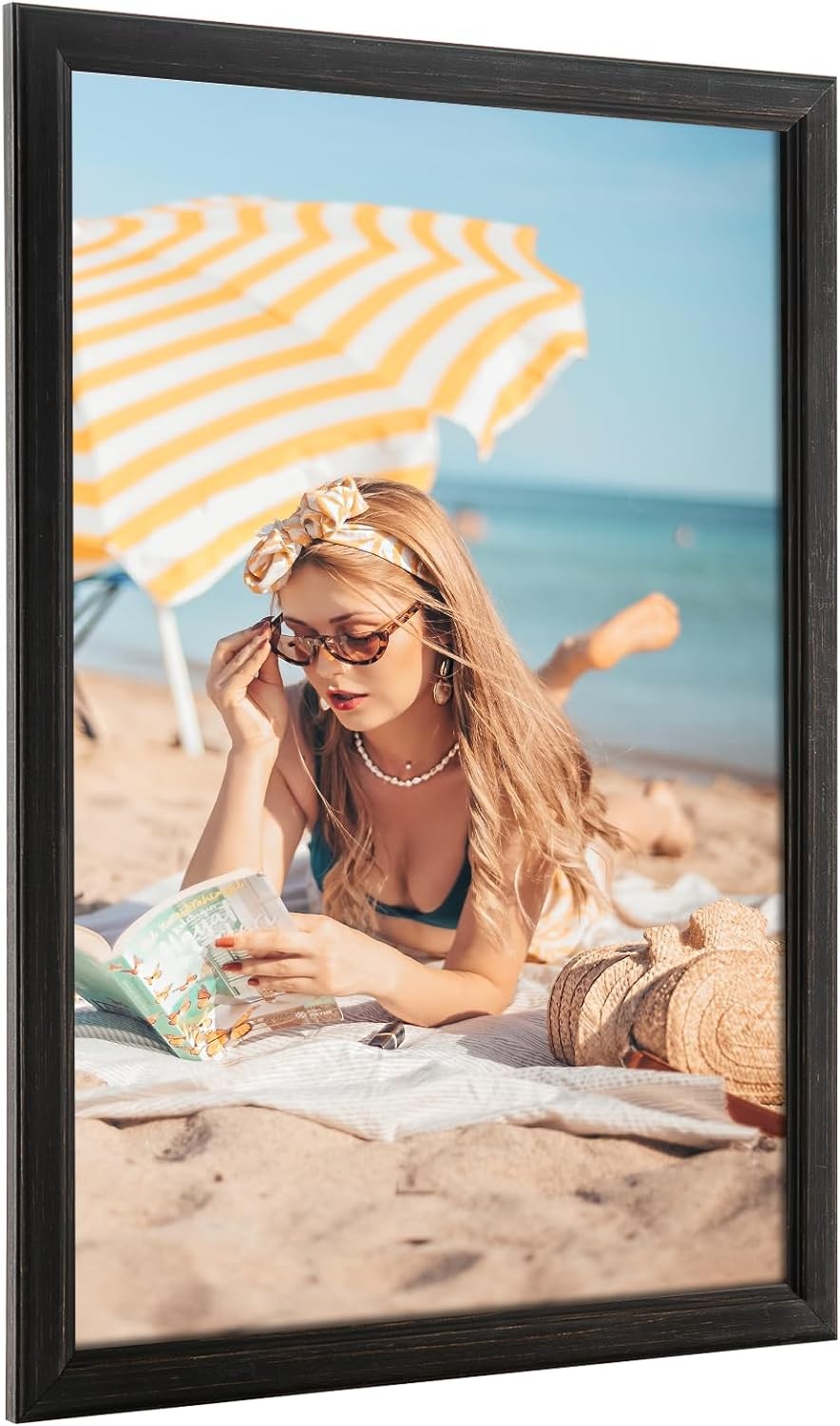 Picture Frame Solid Wood Ornate Gallery Wall Photo Poster Display Plexiglass