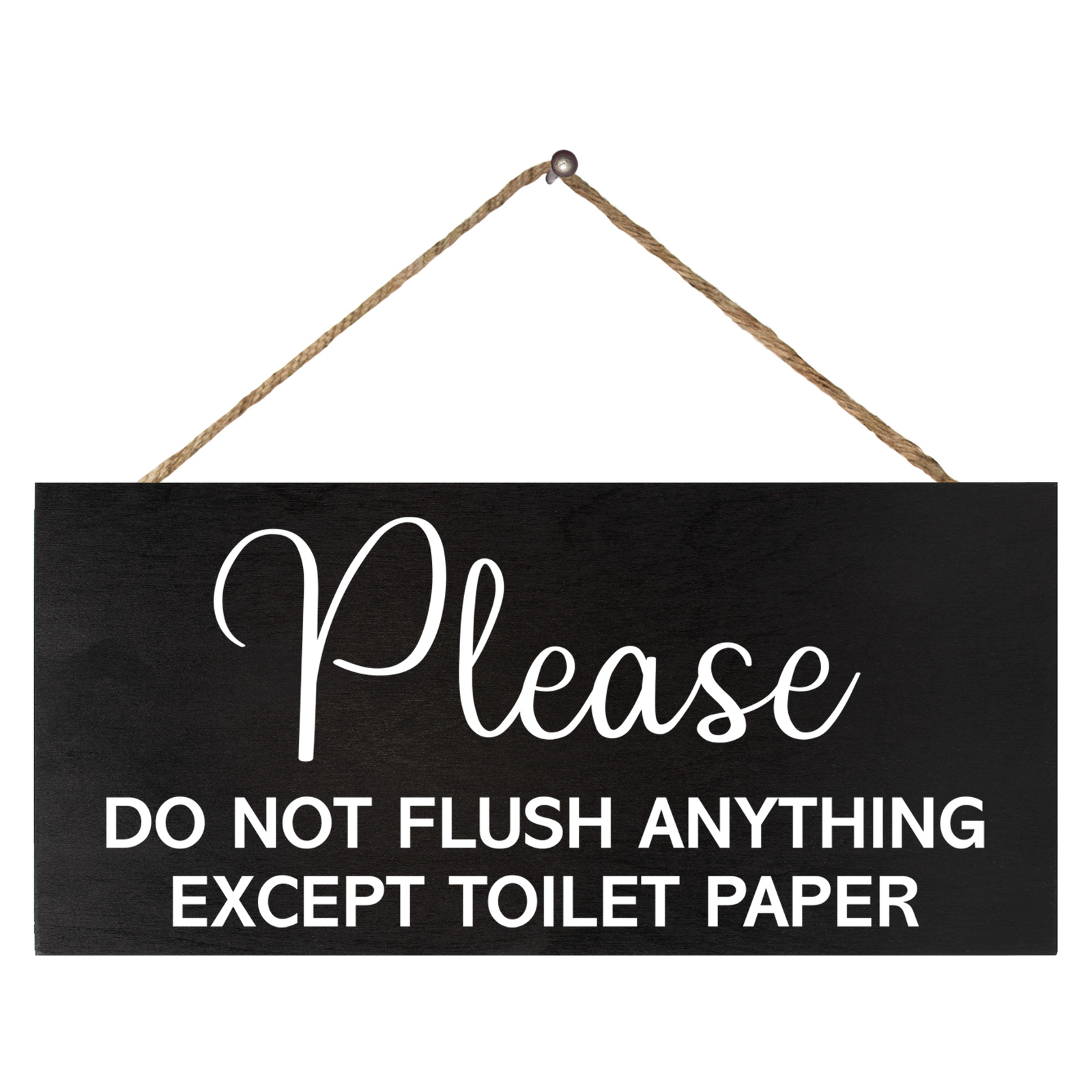 JennyGems Bathroom Sign, Do Not Flush Anything Except Toilet Paper