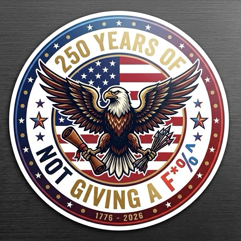 STICKER (BUY 2, GET 1 FREE) 250th Anniversary Of America Patriotic USA Eagle