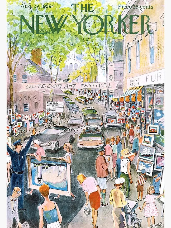 New Yorker August 1959 Premium Matte Vertical Poster