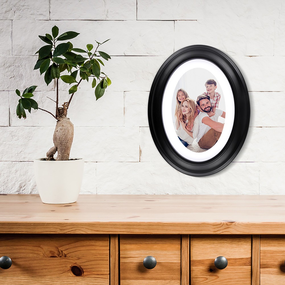 Decorative Frame Solid Wood Photo Office Oval Wooden Frames Picture