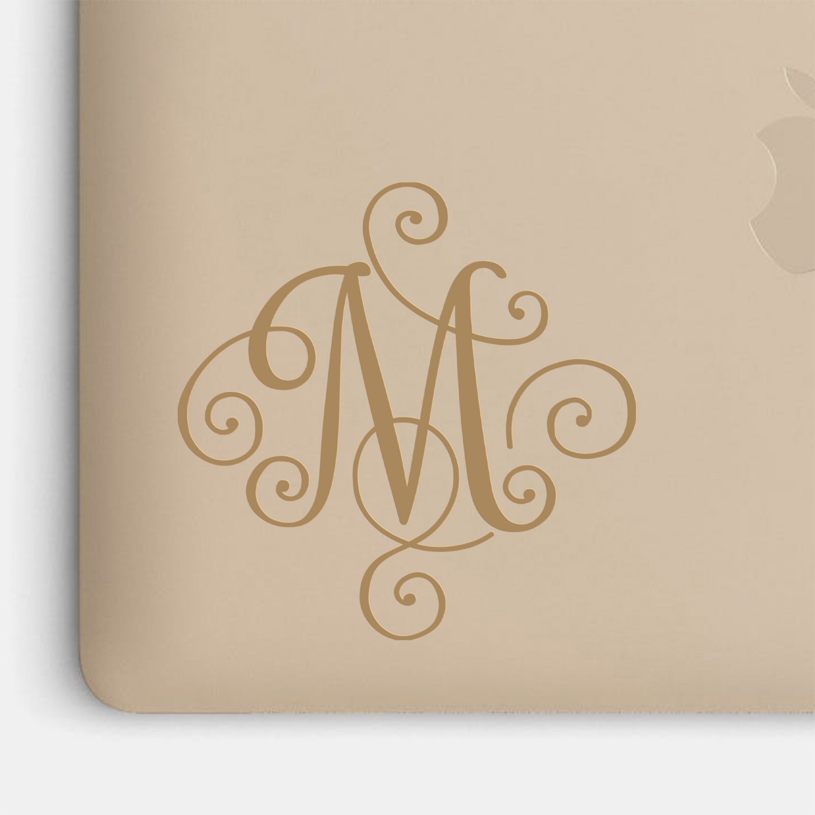 SCROLL MONOGRAM INITIAL Vinyl Decal Sticker – Decorative Letter Script Lettering
