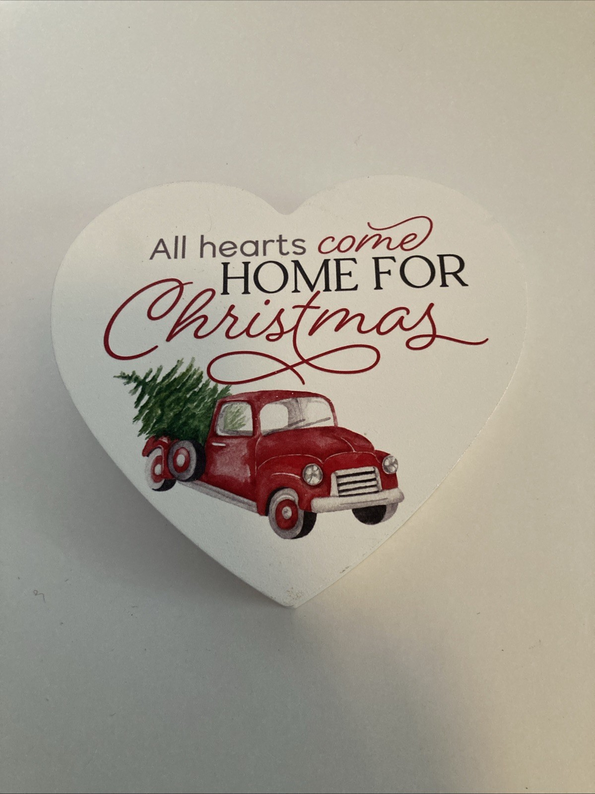 P Graham Dunn All Hearts Come Home For Christmas Heart Shaped Plaque