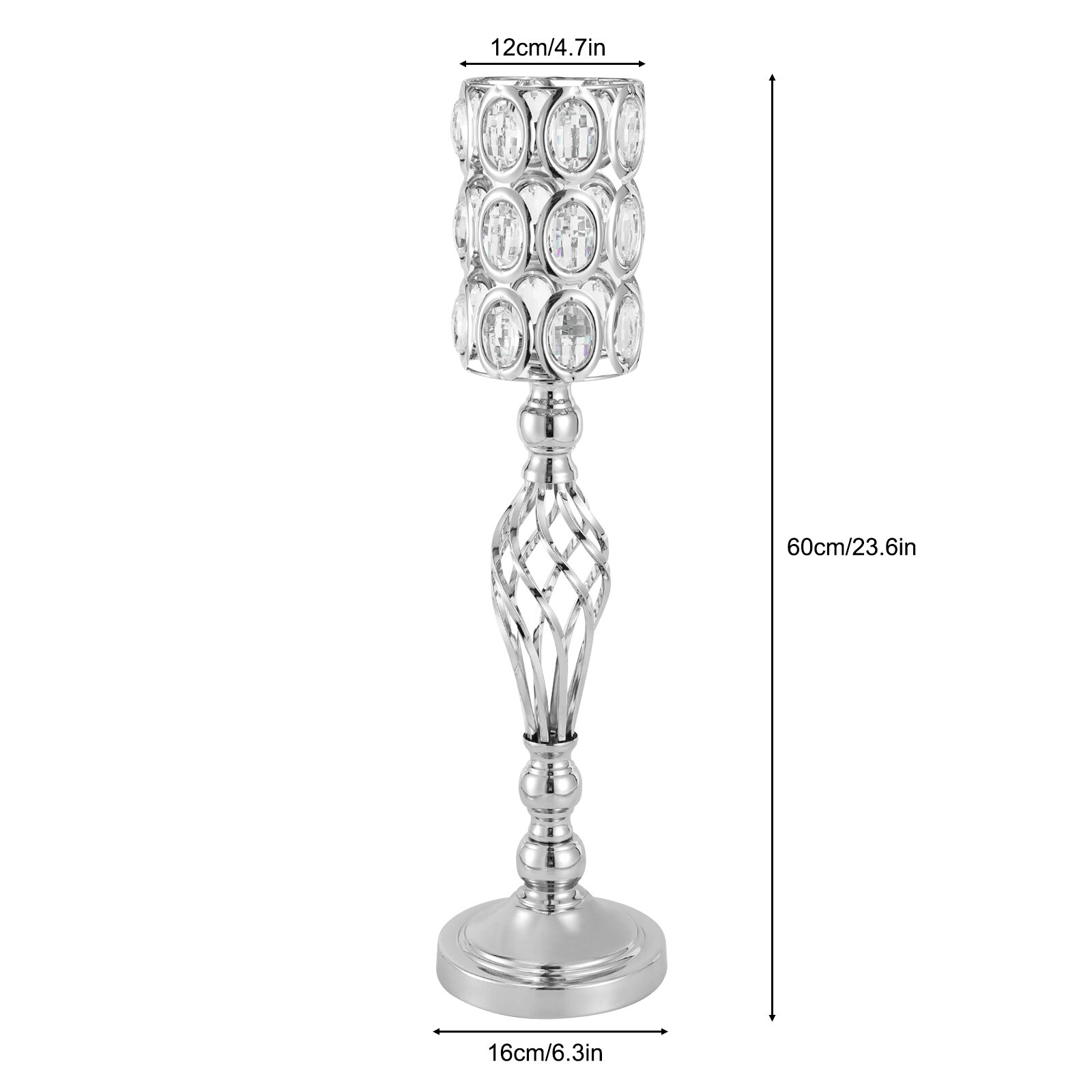 10Pcs Metal Wedding Table Centerpieces Crystal Flower Vase Stand Party Decor