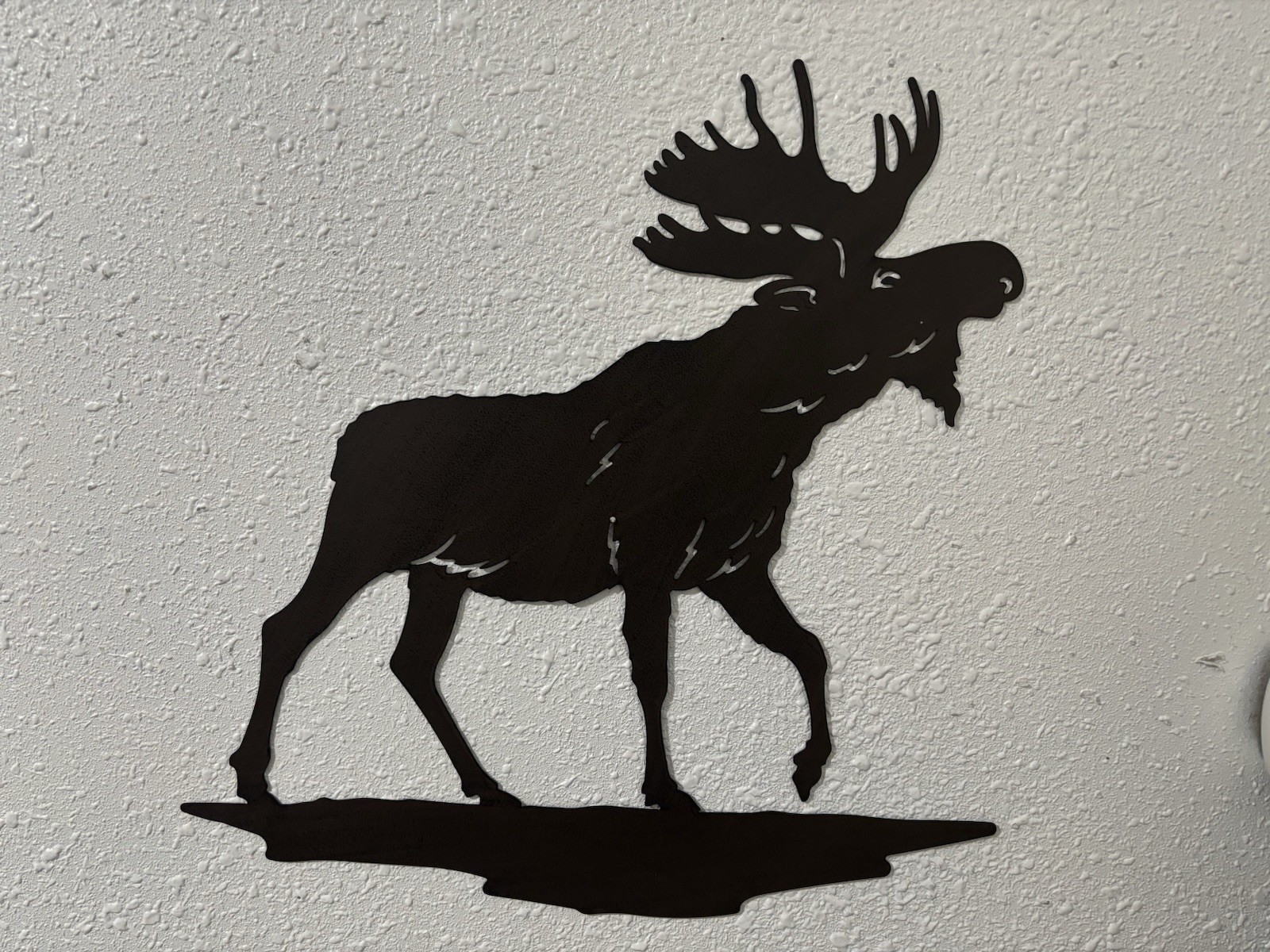 Rustic Metal Moose Wall Hanger 20 Inches By 19 Inches