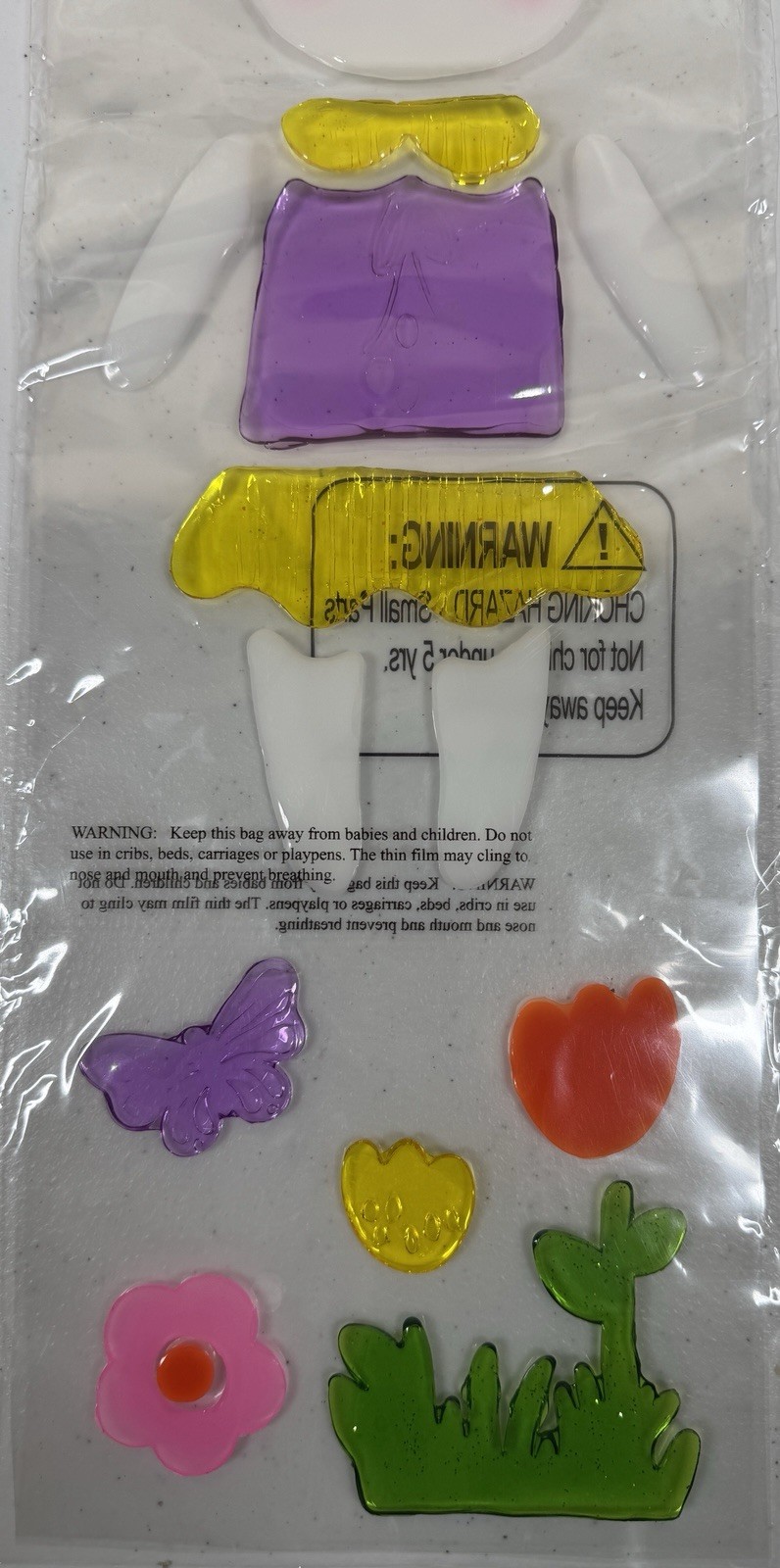 🍀 Easter Bunny Gel Window Clings Decals Set Spring Holiday Decor Refrigerator