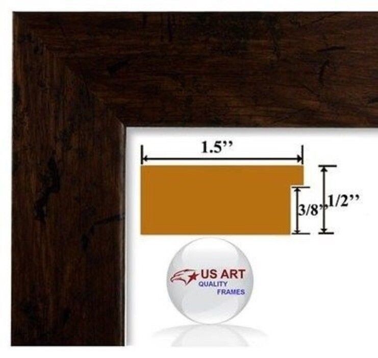US ART Frames 1.25 in Distressed Mohagany Brown Picture Poster Frame 14 In Wide