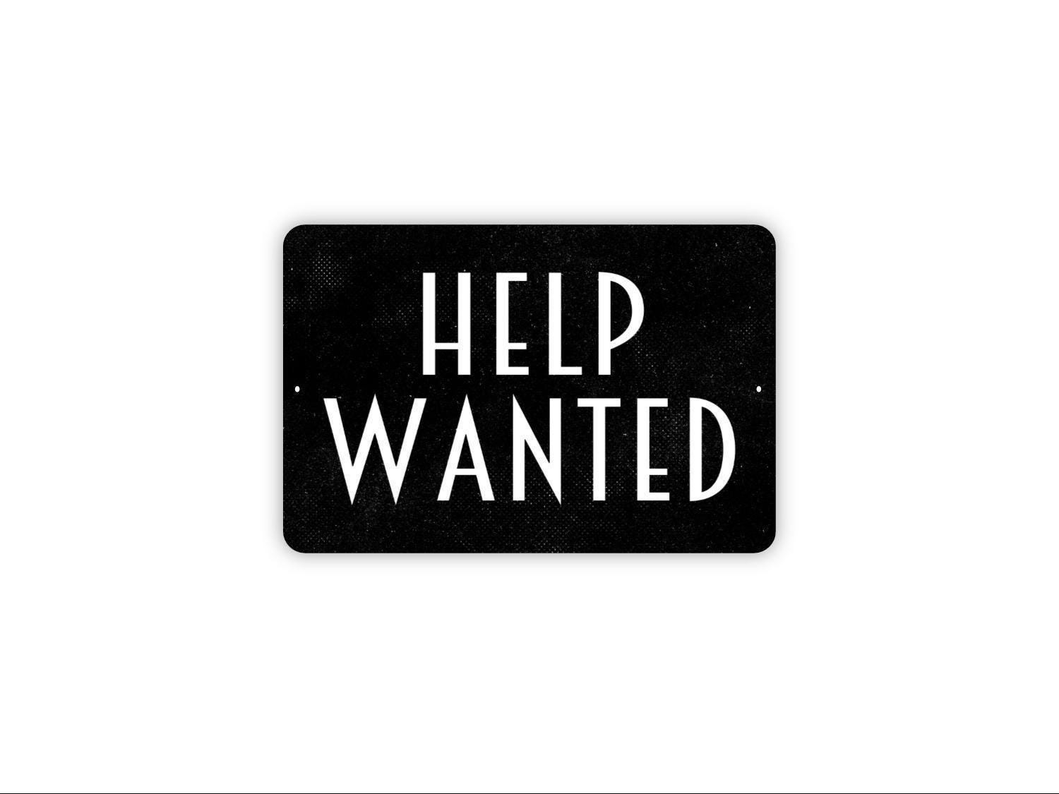 Help Wanted Sign | Now Hiring Business Sign | Job Opening Notice | Storefront
