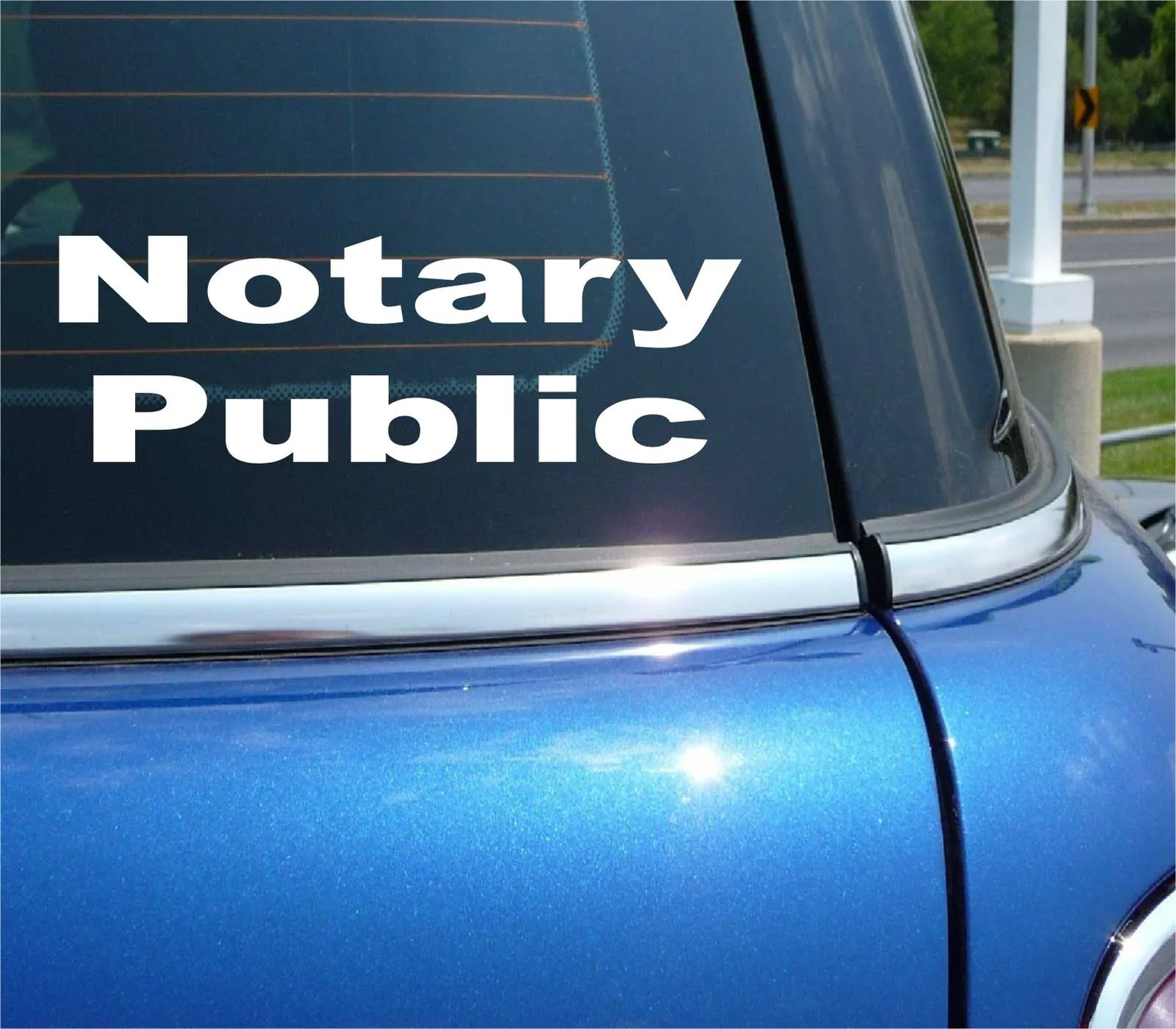 NOTARY PUBLIC DECAL NOTARIZE NOTARIZATION STICKER ART CAR WALL DECOR