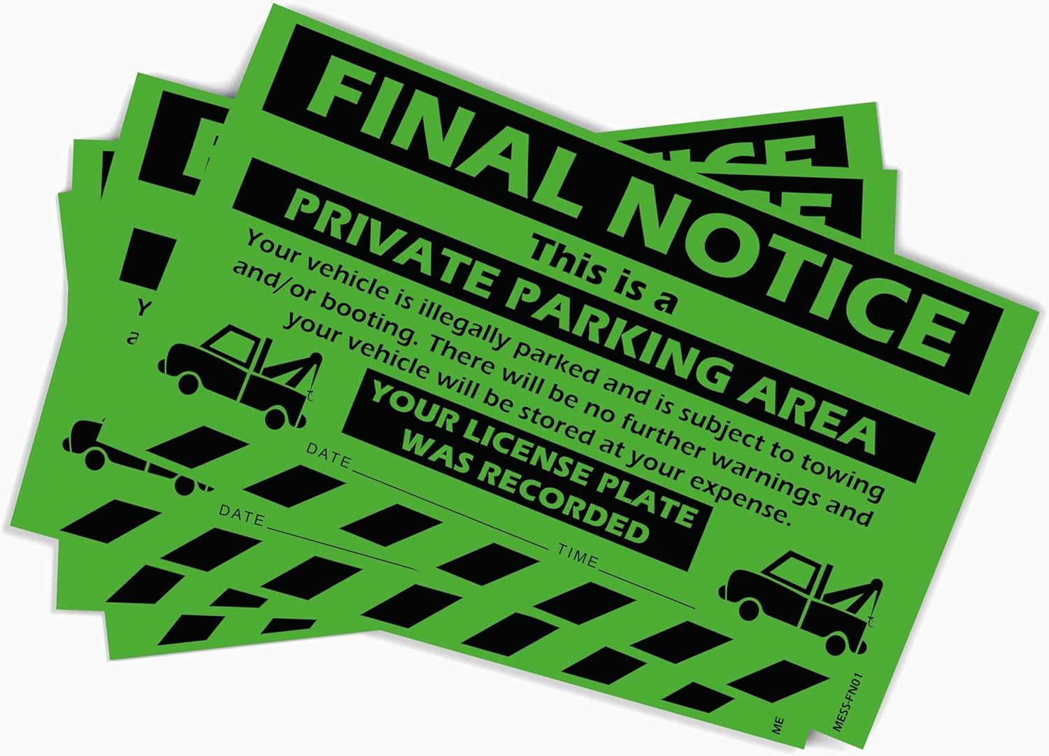 100 Parking Violation Stickers, 8X5 in – Super Sticky Final Notice Warning Labe