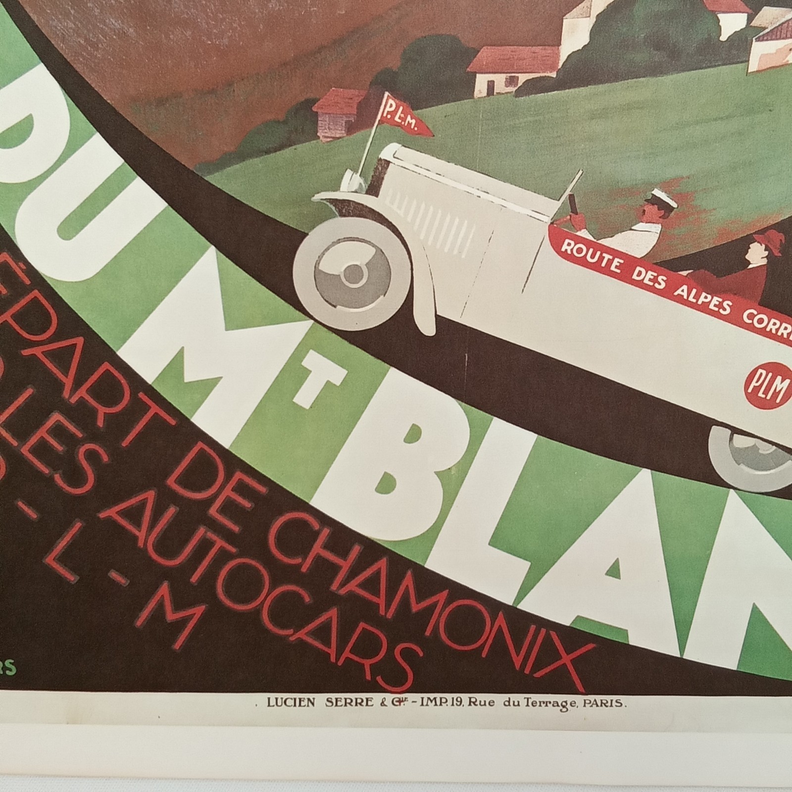 Vintage Poster Lithograph Replica Le Tour Du Mont Blanc & Maneater 1972