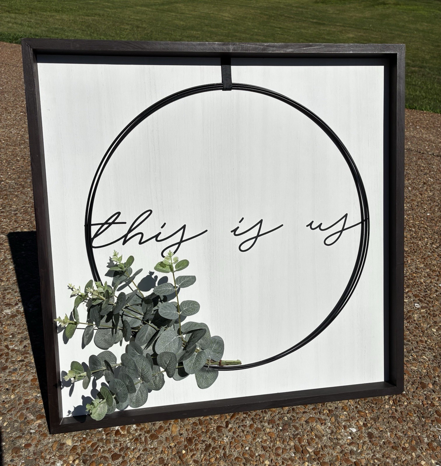 Solid Wood Framed Farmhouse ‘This Is Us’ Wall Decor 24” X 24” FAST SHIPPING!