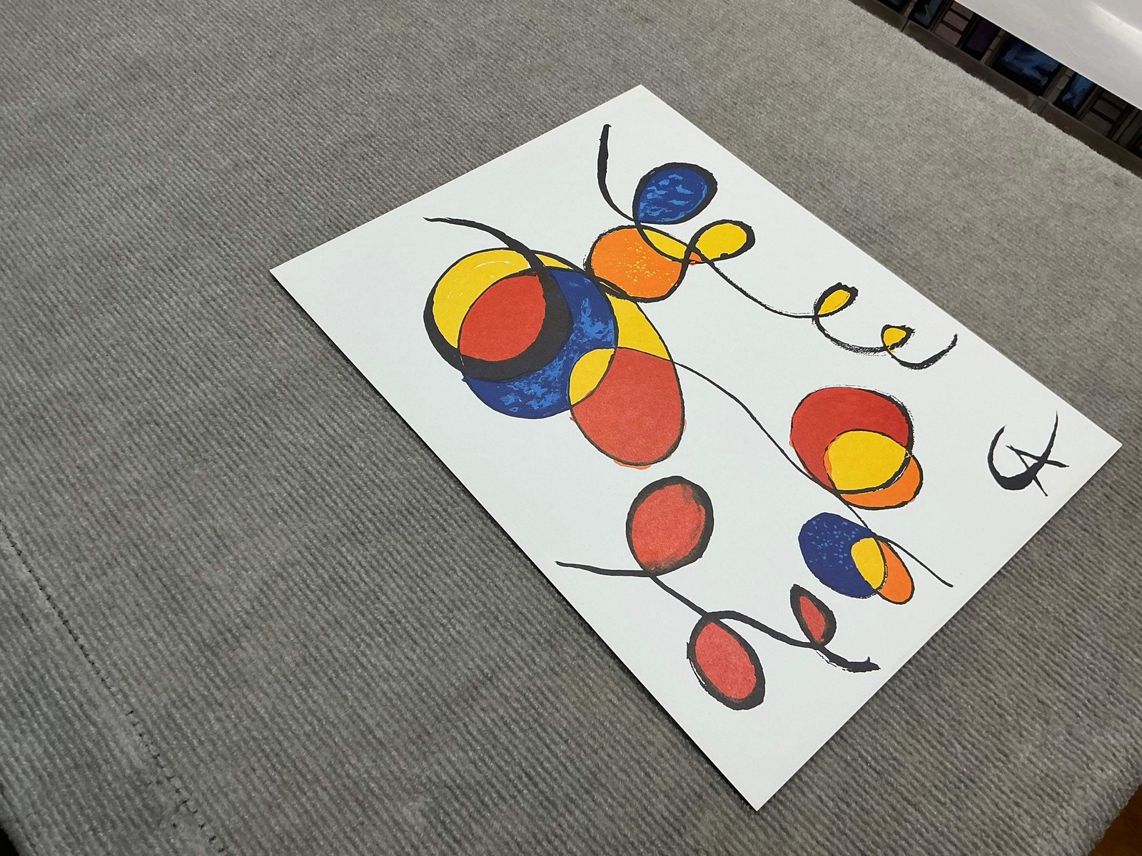 ALEXANDER CALDER Spirales 15″ x 11.5″ Lithograph 1974 Surrealism Multicolor