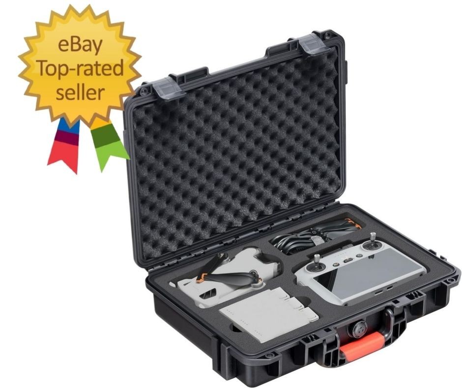 Hard Case for DJI Mini 4 Pro: Waterproof Hard Shell with Foam for DJI Drone Mini